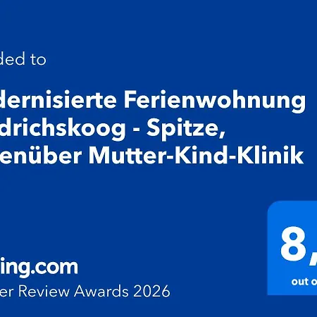 Strandnahe Gegenueber Mutter-vater-kind-klinik Friedrichskoog-spitze Daire Friedrichskoog